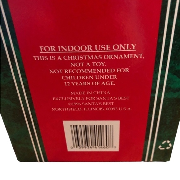 VTG 1996 Santa’s Best European Glass Deer Ornament 6” Mouth Blown Hand Crafted - Picture 6 of 6